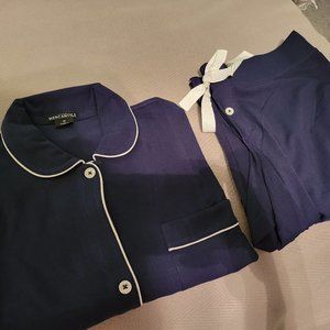 NWT! JCrew Mercantile Classic Navy Blue Pajama Set (Medium)